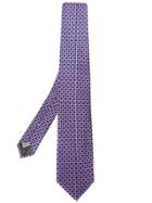 Canali Geometric Patterned Tie - Pink