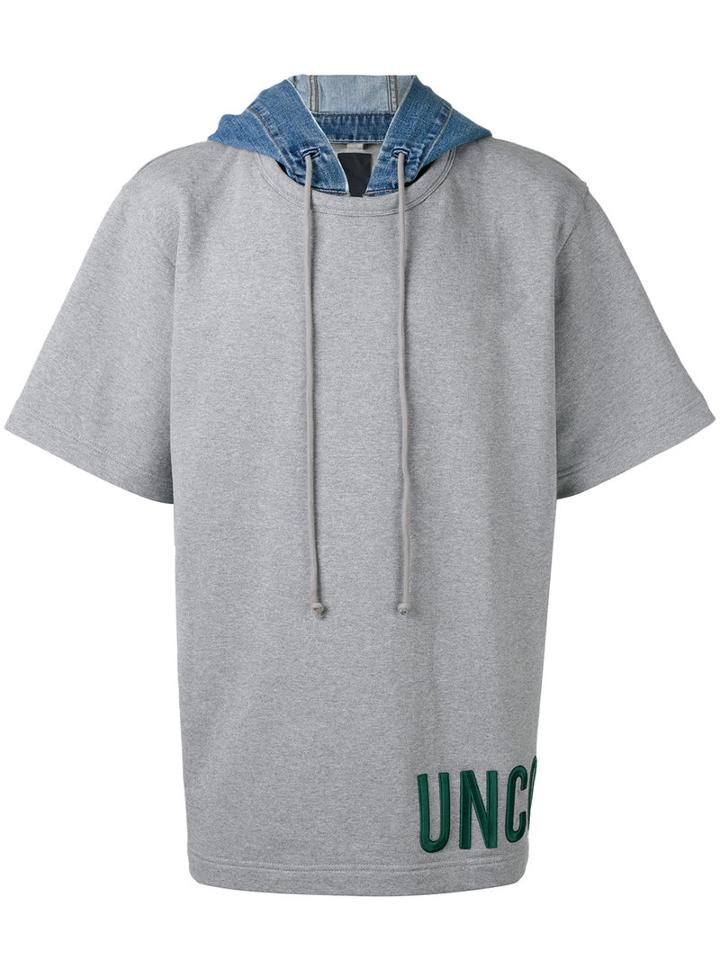 Juun.j - Short Sleeve Hoodie - Men - Cotton - Ii, Grey, Cotton