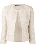 Tagliatore - Fitted Tweed Jacket - Women - Cotton/acrylic/polyamide/other Fibers - 38, Nude/neutrals, Cotton/acrylic/polyamide/other Fibers