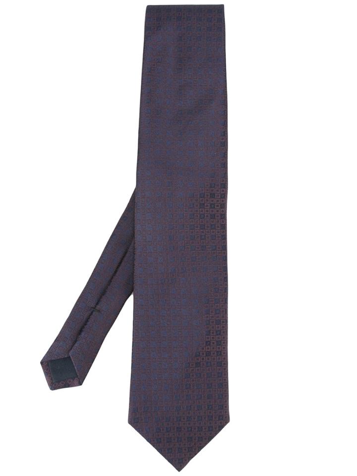 Pal Zileri Printed Squares Tie - Blue