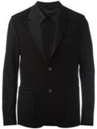 Lanvin Button Up Blazer, Men's, Size: 52, Black, Viscose/polyester/cotton