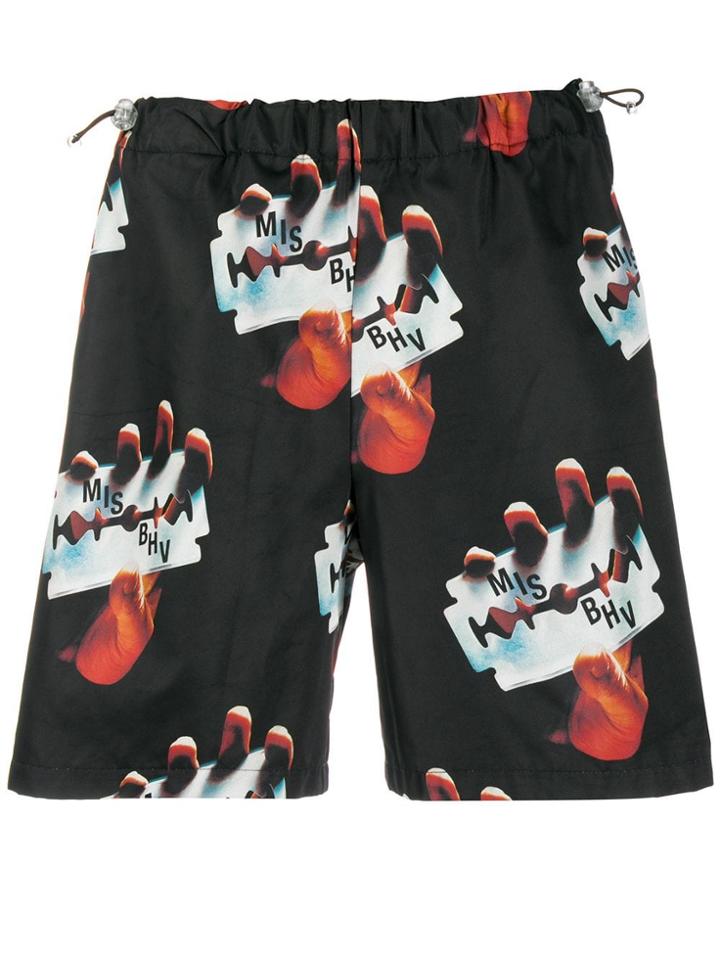Misbhv Graphic Printed Shorts - Black