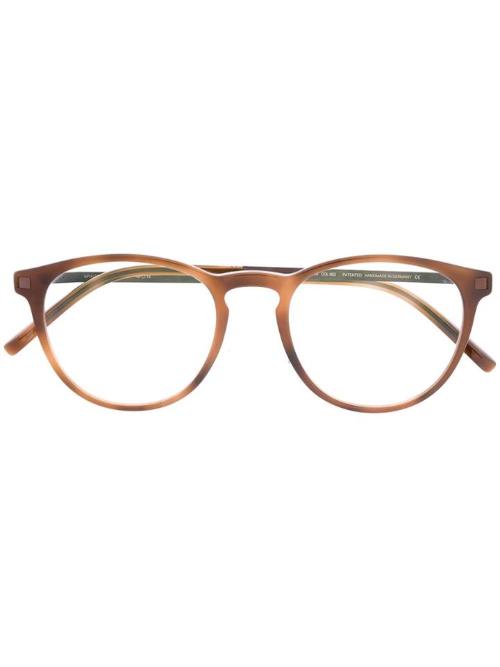 Mykita Nukka Round Frame Glasses - Brown