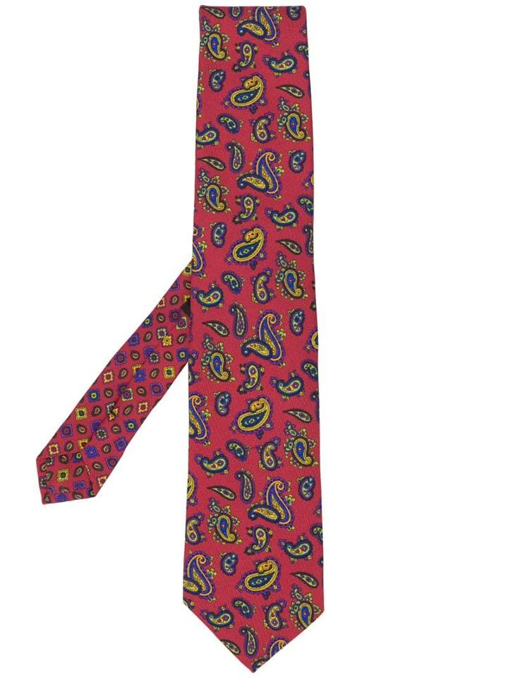 Etro Paisley Print Tie - Pink