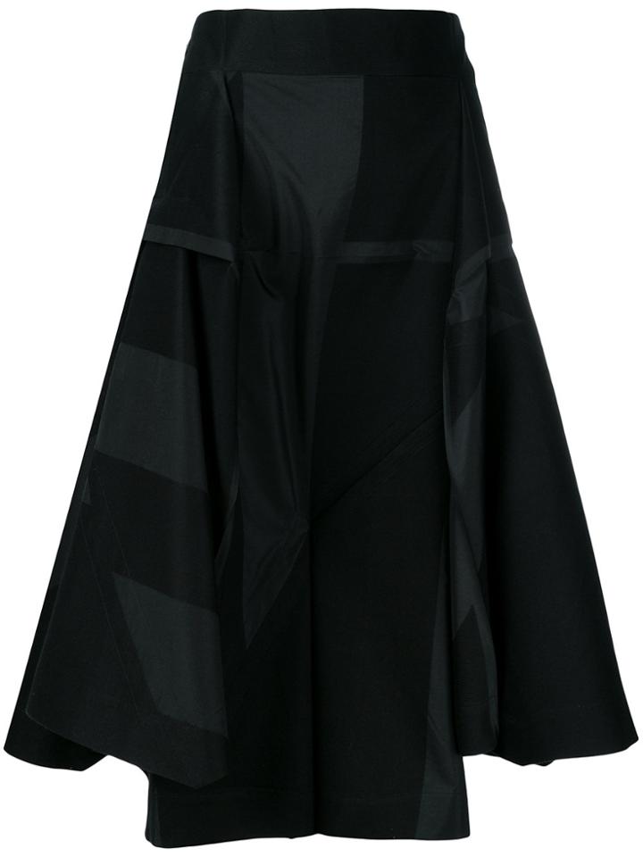 Issey Miyake Asymmetric Midi Skirt - Black