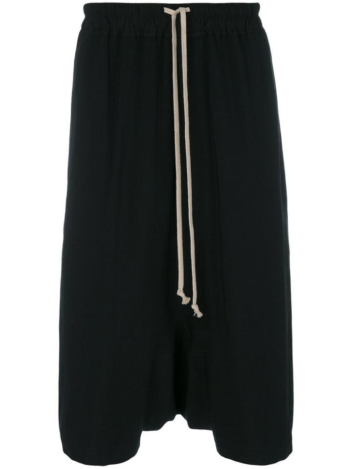 Rick Owens - Rick's Shorts - Women - Silk/cupro/virgin Wool - 38, Black, Silk/cupro/virgin Wool