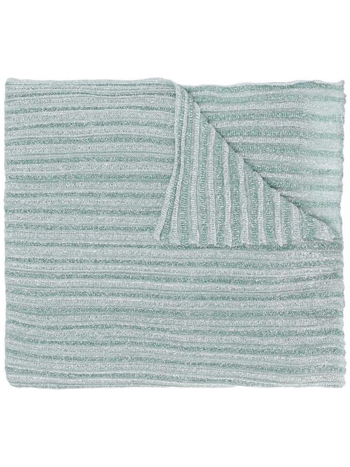 Missoni Glitter Knitted Scarf - Green