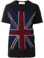 Jimi Roos Embroidered Union Flag T-shirt, Women's, Size: Xl, Black, Cotton