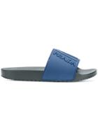 Prada Graphic Logo Pool Slides - Blue