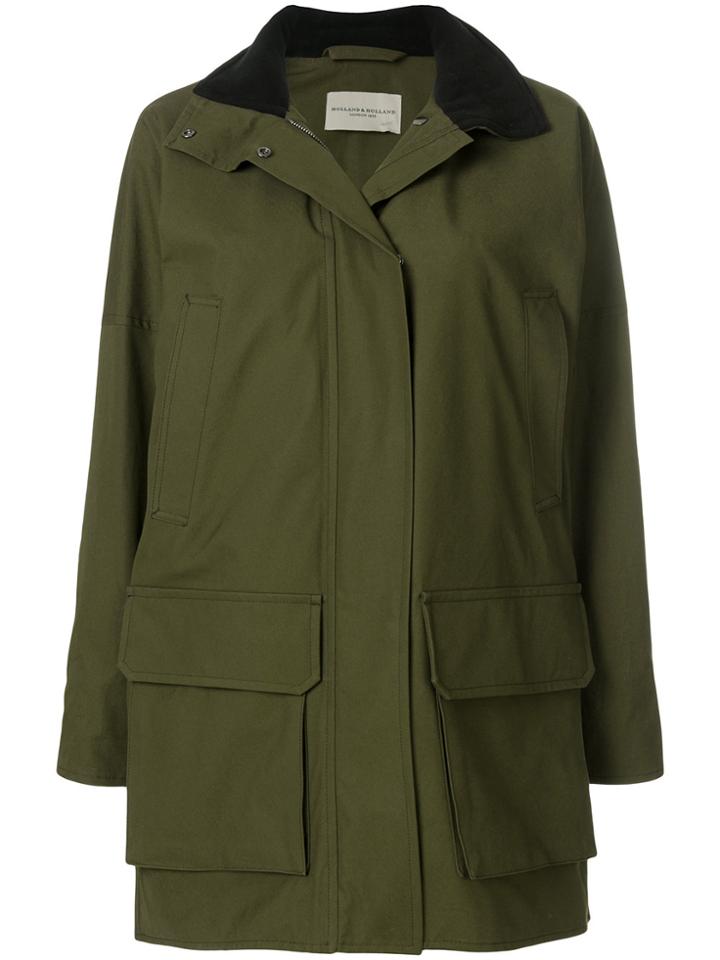 Holland & Holland Hooded Military Coat - Green