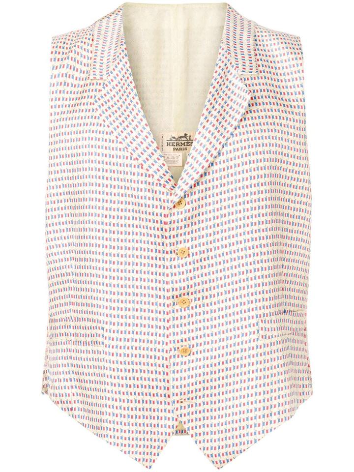 Hermès Vintage 1990's France Flag Vest - White
