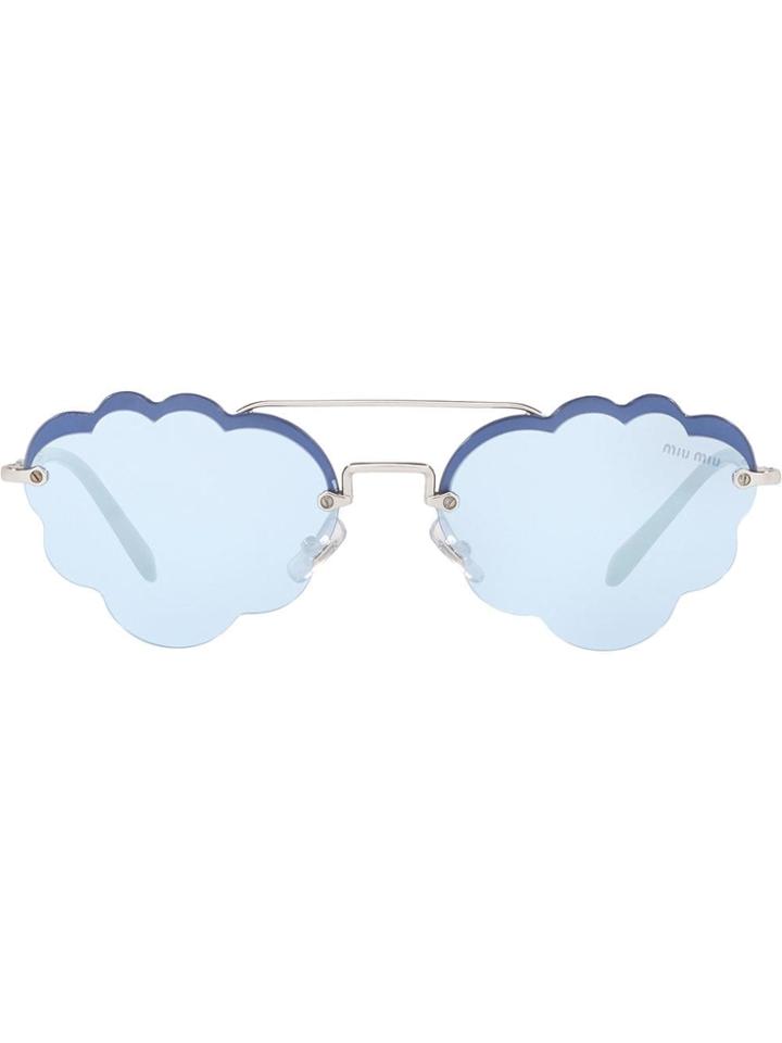 Miu Miu Eyewear Cloud Sunglasses - Silver
