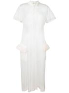 Comme Des Garçons Vintage Polo Neck Sheer Dress, Women's, Size: Large, Nude/neutrals