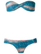 Brigitte Bandeau Bikini Set, Women's, Size: P, Blue, Polyamide/spandex/elastane