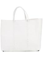 Woven Tote Bag - Women - Plastic/straw - One Size, White, Plastic/straw, Truss Nyc