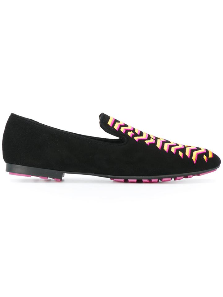 Kenzo Embroidered Slippers - Black