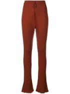 Marques'almeida High Waist Rib Knit Trousers - Yellow