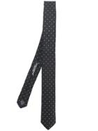 Dolce & Gabbana Contrast Embroidered Tie - Black