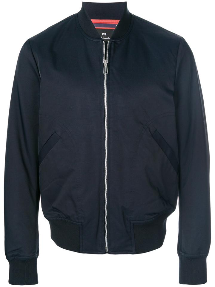 Ps By Paul Smith Casual Bomber Jacket - Blue