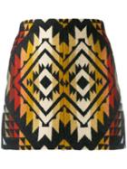Jessie Western Embroidered Mini Skirt - Black