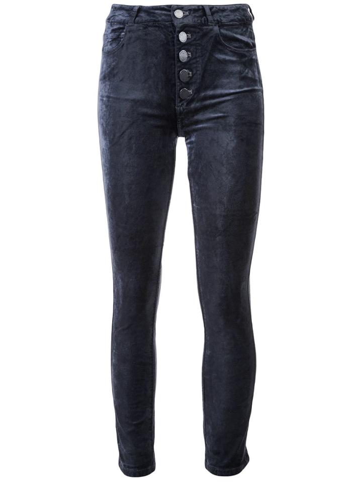 Paige Cropped Slim Fit Jeans - Blue