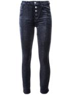 Paige Cropped Slim Fit Jeans - Blue