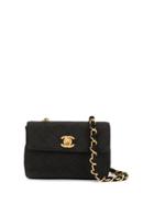Chanel Vintage Quilted Chain Mini Shoulder Bag - Black