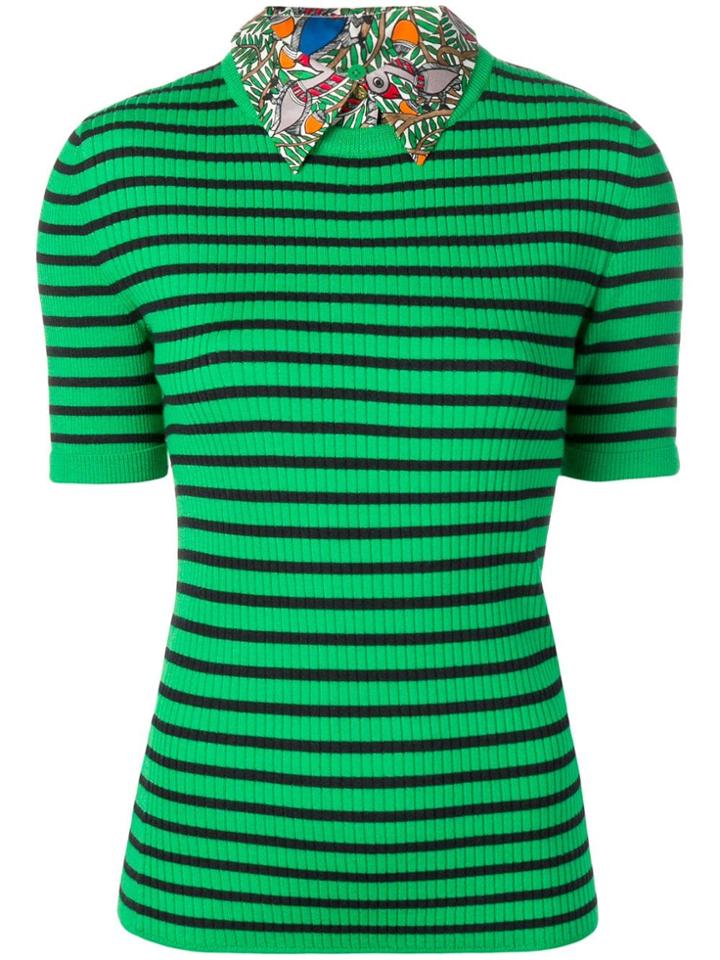 Tory Burch Collared Convertible Sweater - Green