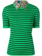 Tory Burch Collared Convertible Sweater - Green