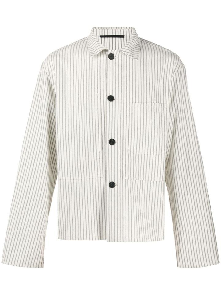 Haider Ackermann Striped Cropped Shirt - Neutrals