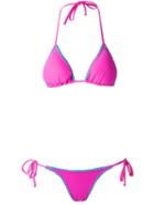 Sub Triangle Bikini Set, Women's, Size: Medium, Pink/purple, Polyamide/spandex/elastane