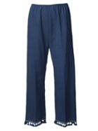 Dosa Tassel Trousers, Women's, Size: 4, Blue, Organic Cotton