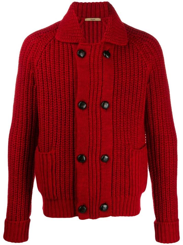 Roberto Collina Chunky Knitted Cardigan - Red