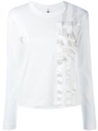 Comme Des Garçons Noir Kei Ninomiya - Weave Detail Top - Women - Cotton/polyester - S, White, Cotton/polyester