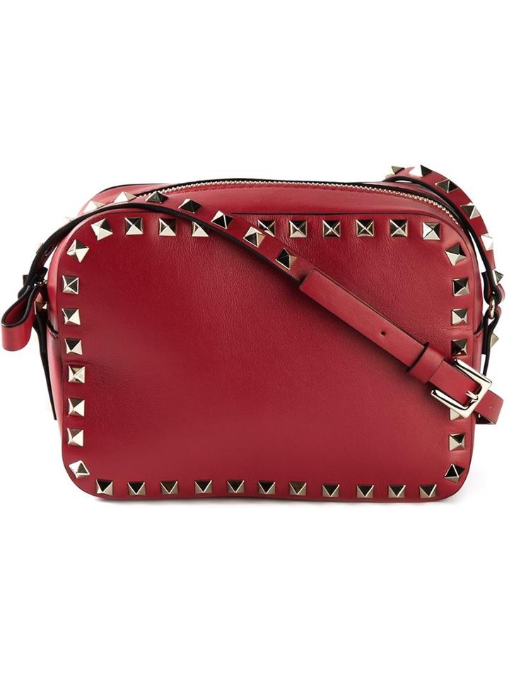 Valentino 'rockstud' Crossbody Bag, Women's, Red