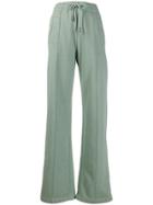 Off-white Knitted Flared Trousers - Green