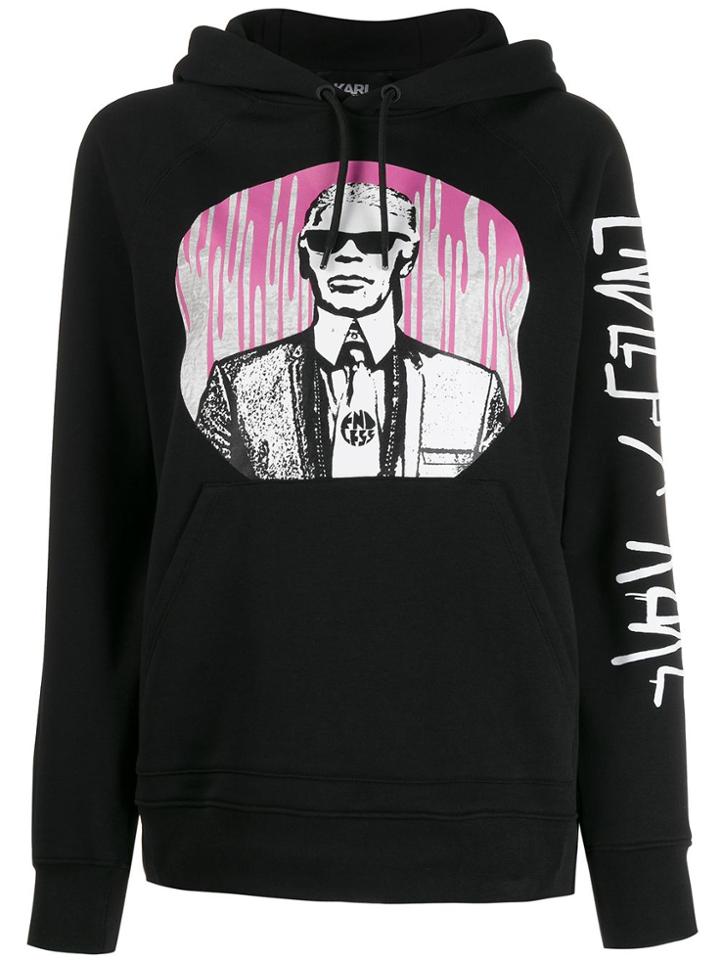 Karl Lagerfeld X Endless Karl Print Hoodie - Black