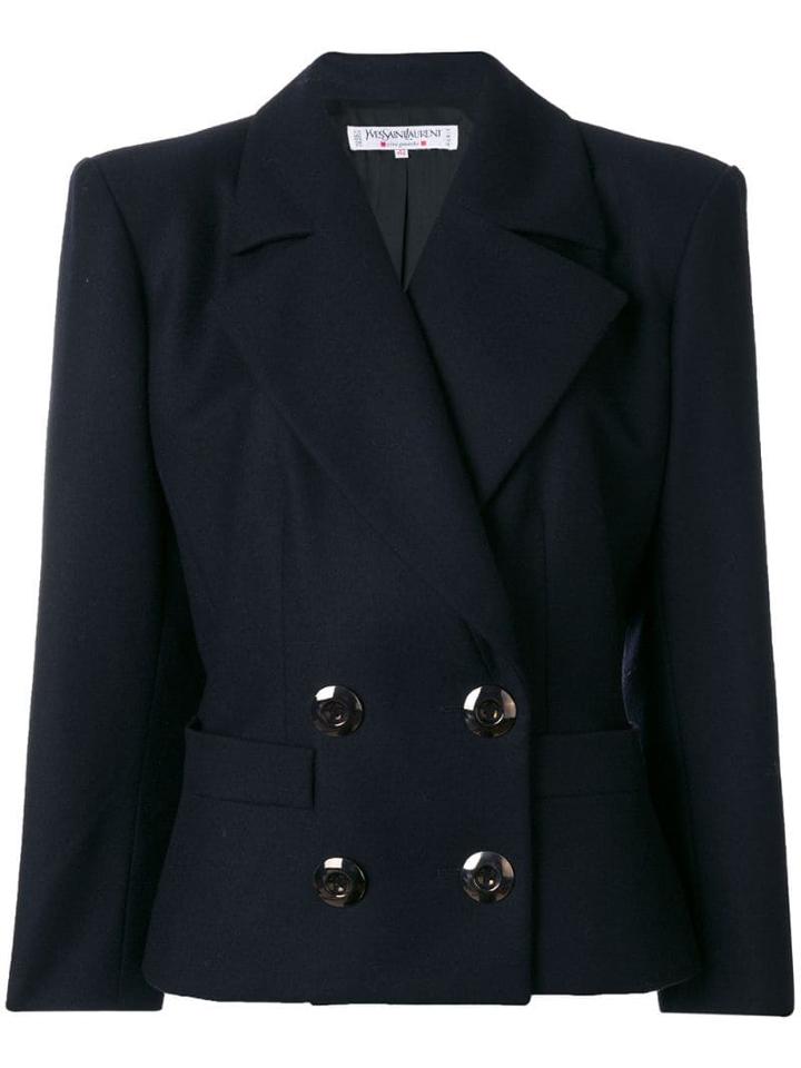 Yves Saint Laurent Pre-owned Double-breasted Blazer - Blue