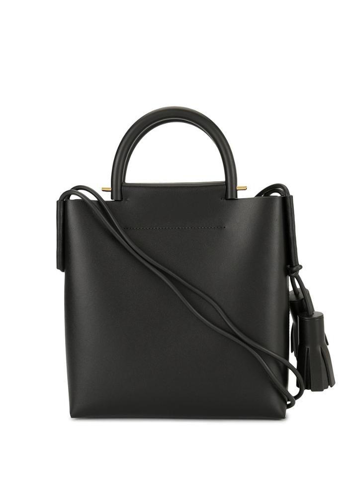 Building Block Tassel Business Bag - Black