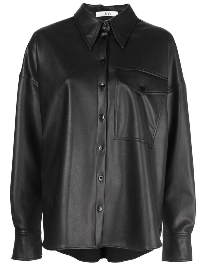 Tibi Relaxed Utility Blouse - Black