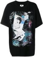 Mm6 Maison Margiela Printed Boxy-fit T-shirt - Black