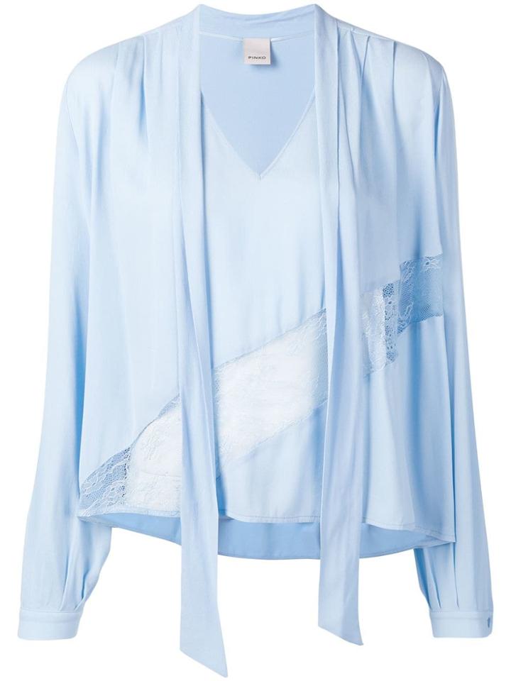Pinko Lace Detail Blouse - Blue
