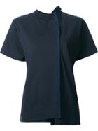 Sacai Buckle Strap T-shirt, Women's, Size: 2, Black, Cotton