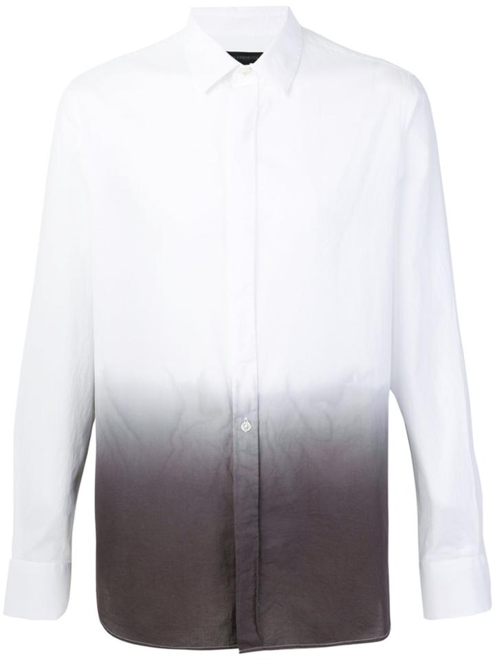 Ann Demeulemeester Grise Ombre Dip-dye Shirt - White