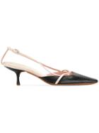 Valentino Vintage Point Toe Mules - Black