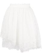 Ermanno Scervino Lace Pattern Skirt - White
