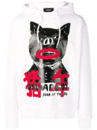 Dsquared2 'year Of The Pig' Print Hoodie - White
