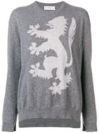 Pringle Of Scotland Intarsia Lion Sweater - Grey