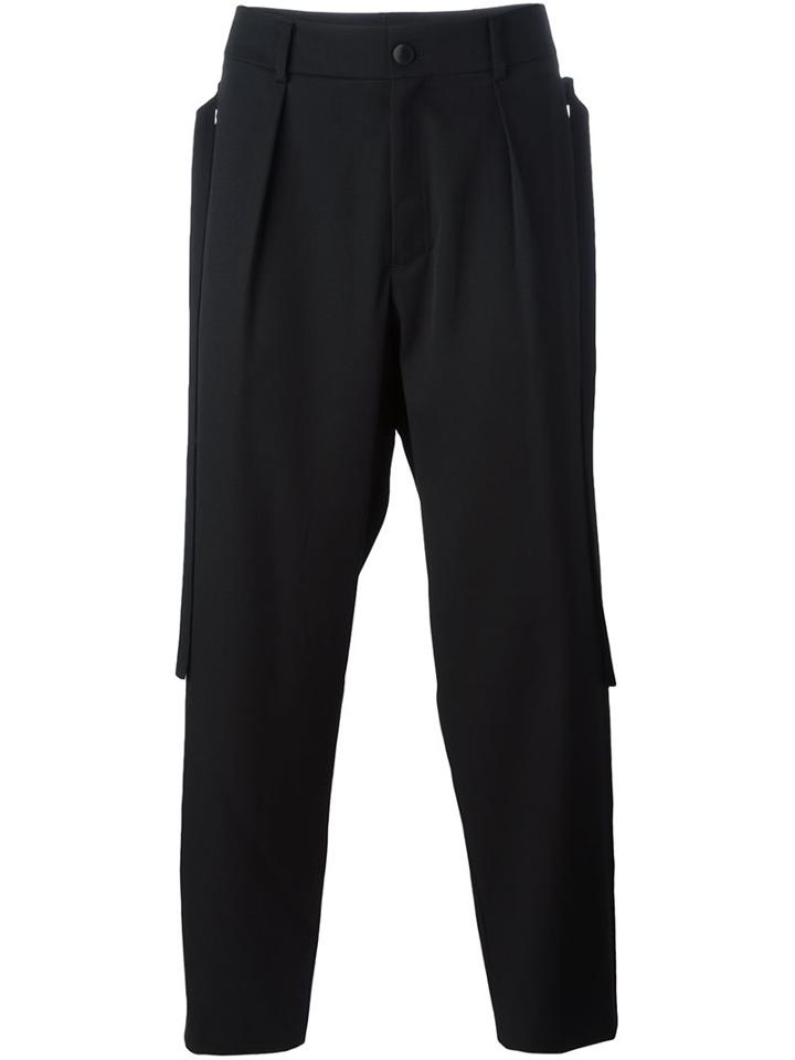 Damir Doma 'picasso' Trousers, Men's, Size: Medium, Black, Cotton/virgin Wool