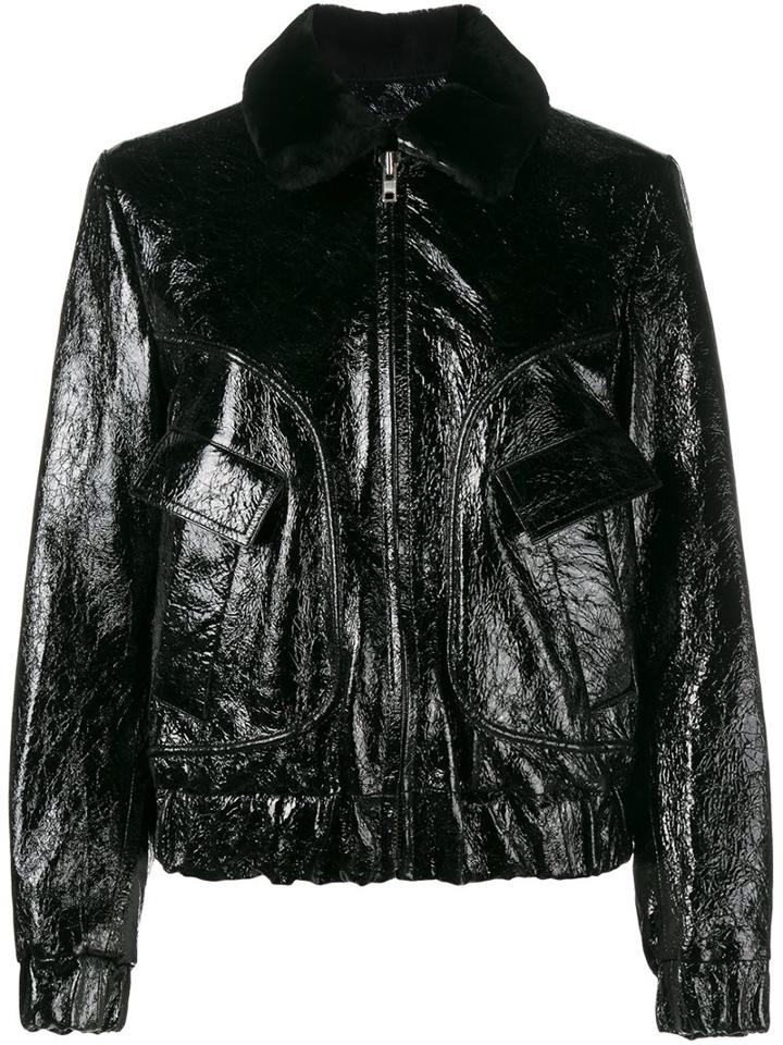 Ganni Rose Embroidered Bomber Jacket